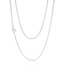 Load image into Gallery viewer, Sterling Silver Rhodium Plated 45cm Double Curb Chain