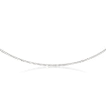 Load image into Gallery viewer, Sterling Silver Rhodium Plated 55cm 90 Gauge Flat Curb Chain