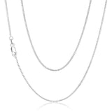 Sterling Silver Rhodium Plated 50cm 40 Gauge Wheat Chain