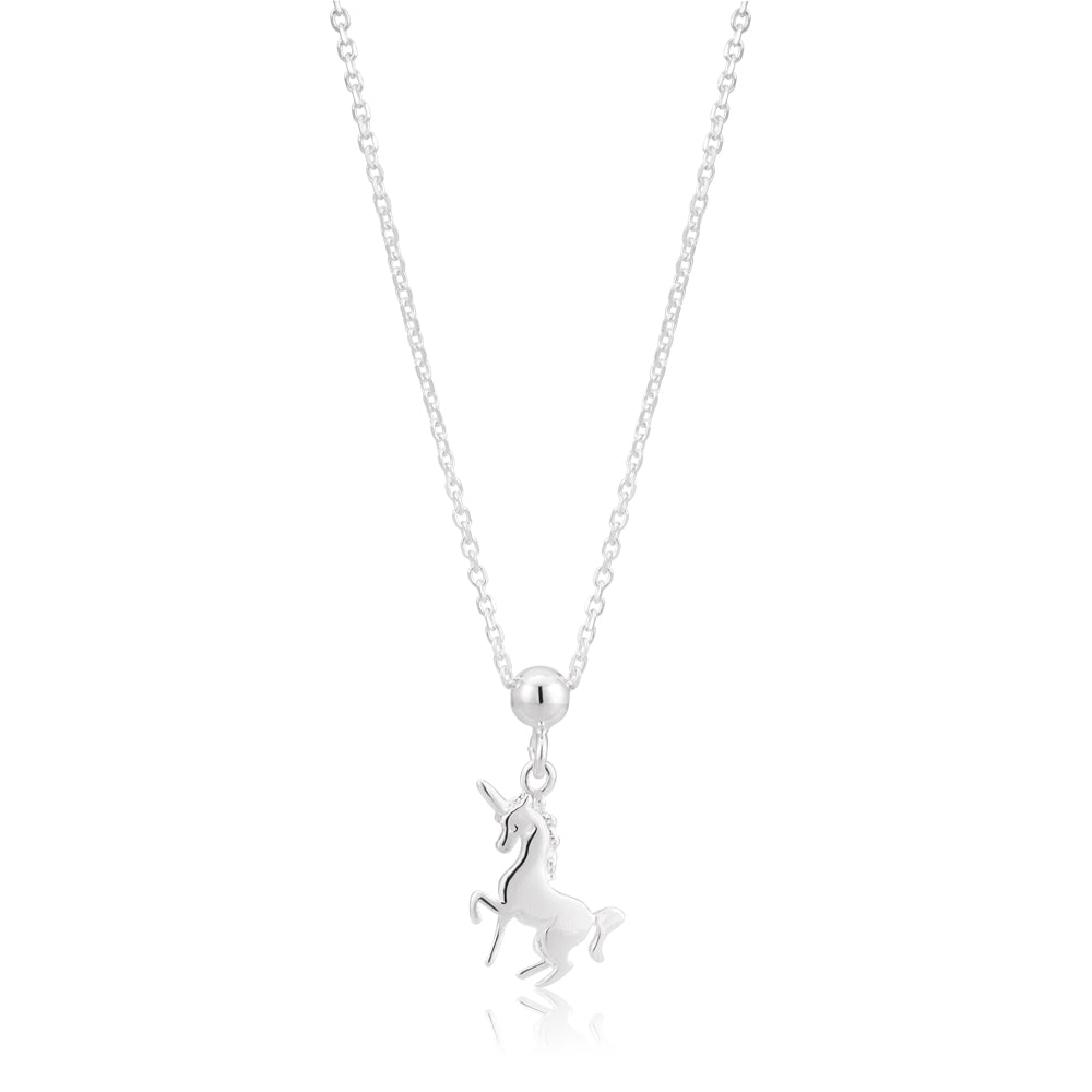 Sterling Silver Unicorn Pendant with 45cm Chain