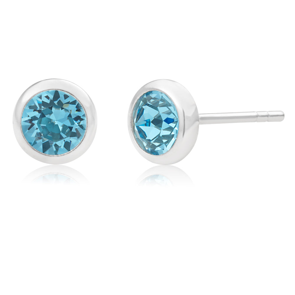 Swarovski blue stud earrings deals