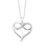 Sterling Silver Heart and Inifinity Pendant