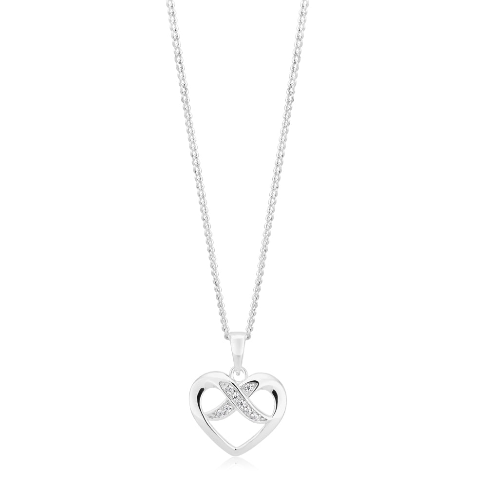 Sterling Silver Heart with Infinity Pendant
