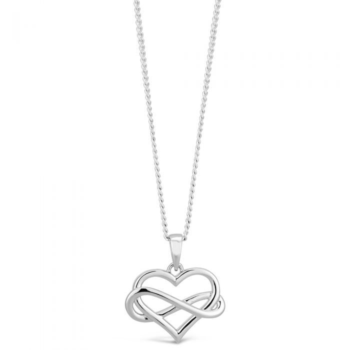 Sterling Silver Infinity Wrapped Heart Pendant