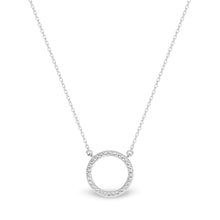 Load image into Gallery viewer, Georgini Sterling Silver Zirconia Circle Pendant with Chain