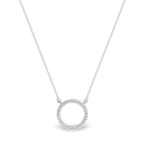Georgini Sterling Silver Zirconia Circle Pendant with Chain