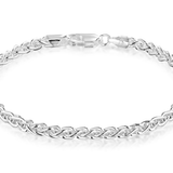 Sterling Silver Spiga 19cm Plaited Bracelet