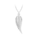 Sterling Silver Angel Wing Pendant with 46cm Sterling Silver Chain