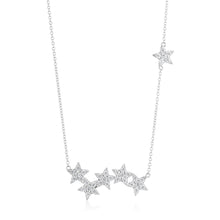 Load image into Gallery viewer, Sterling Silver Zirconia Star Necklet