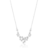 Sterling Silver Zirconia Bezel Set Bubble Necklet