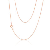 50cm Sterling Silver and Rose Gold Plate Curb Link Chain
