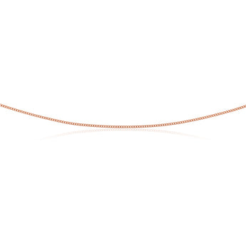 50cm Sterling Silver and Rose Gold Plate Curb Link Chain