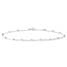 Load image into Gallery viewer, Sterling Silver 25cm Ball and Trace Chain Anklet