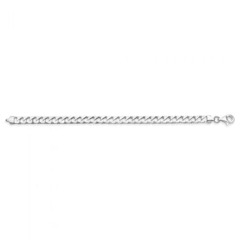 Sterling Silver Square Curb 21cm Bracelet