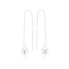 Load image into Gallery viewer, Sterling Silver 7.5mm Ball Threader 90mm Earrings