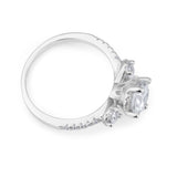 Sterling Silver Trilogy Channel Set Ring