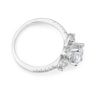 Sterling Silver Trilogy Channel Set Ring