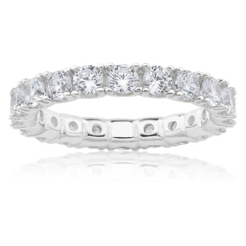 Sterling Silver Round Zirconia Wrap-Around Ring   *NO RESIZE*