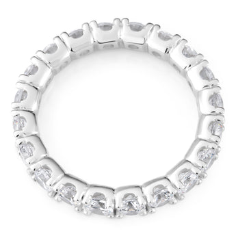 Sterling Silver Round Zirconia Wrap-Around Ring   *NO RESIZE*