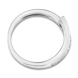 Sterling Silver Fancy Tapered 3 Row Zirconia Ring