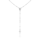 Sterling Silver 45cm Rosary with Madona