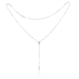 Sterling Silver 45cm Rosary with Madona