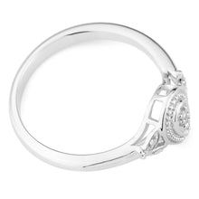 Load image into Gallery viewer, Sterling Silver Marquise Shaped Diamond Ring