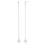 Sterling Silver 9cm Long 7mm Ball Stud Earrings