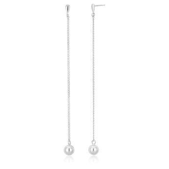 Sterling Silver 9cm Long 7mm Ball Stud Earrings