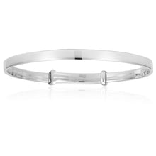 Load image into Gallery viewer, Sterling Silver 3mm Flat Baby Bangle Expandable 34-48mm