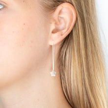 Load image into Gallery viewer, Sterling Silver Star Drop Threader Earrings