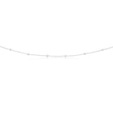 Sterling Silver 41cm + 8cm Extender Alternate Ball and Chain Necklet