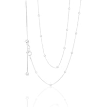 Load image into Gallery viewer, Sterling Silver 41cm + 8cm Extender Alternate Ball and Chain Necklet