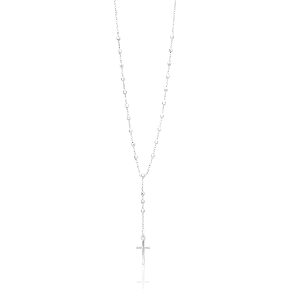 Sterling Silver 50cm Chain with Cross Drop Pendant