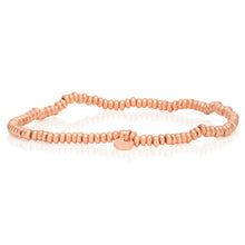 Load image into Gallery viewer, Rose Gold Plated Sterling Silver Bead Bracelet