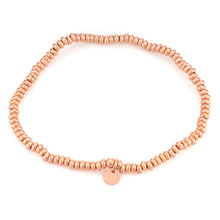 Load image into Gallery viewer, Rose Gold Plated Sterling Silver Bead Bracelet