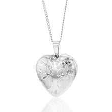 Load image into Gallery viewer, Sterling Silver Tree of Life 16mm x 21mm Heart Locket Rhodium Plated