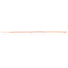 Load image into Gallery viewer, Sterling Silver Rose Gold-Colour with Double Row Cubic Zirconia Bracelet
