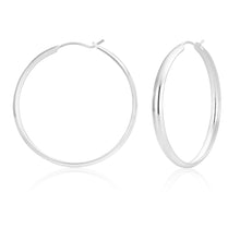 Load image into Gallery viewer, Sterling Silver 40mm Half Round Hoops