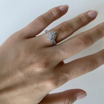 Sterling Silver 1/4 Carat Pear Shape Diamond Dress Ring