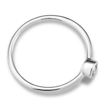 Load image into Gallery viewer, Sterling Silver Zirconia Bezel Solitaire Ring