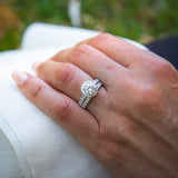 Sterling Silver Zirconia 2 Ring Set
