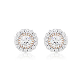 Sterling Silver Georgini Zirconia Halo Studs