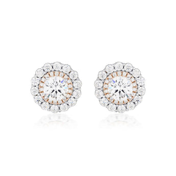 Sterling Silver Georgini Zirconia Halo Studs