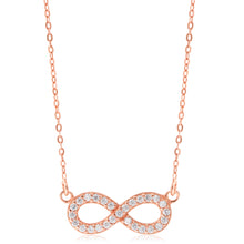 Load image into Gallery viewer, Sterling Silver and Rose Plated Infinity Pendant