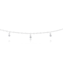 Load image into Gallery viewer, Sterling Silver Multi Bead Drop 25cm Anklet