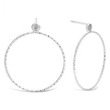 Sterling Silver Circle Stud Back Fancy Earrings