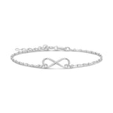 Sterling Silver 18.5cm Infinity Bracelet