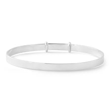 Load image into Gallery viewer, Sterling Silver 50mm Plain Expandable Baby Bangle