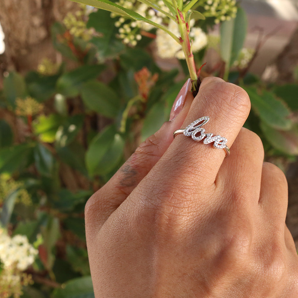 Love ring cheap sterling silver
